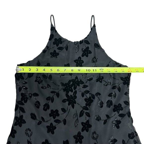 Onyx Nite by Wendy Chaitin Black Sparkle Pantsuit Size 8 One Piece Semi Formal M - Picture 13 of 17